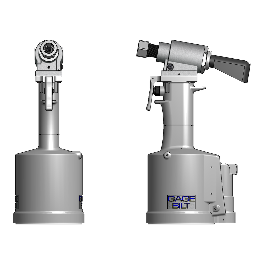 מבט נוסף על כלי סמרור פנאומטי-הידראולי Gage Bilt GB714 - Additional view of the Gage Bilt GB714 pneudraulic rivet tool