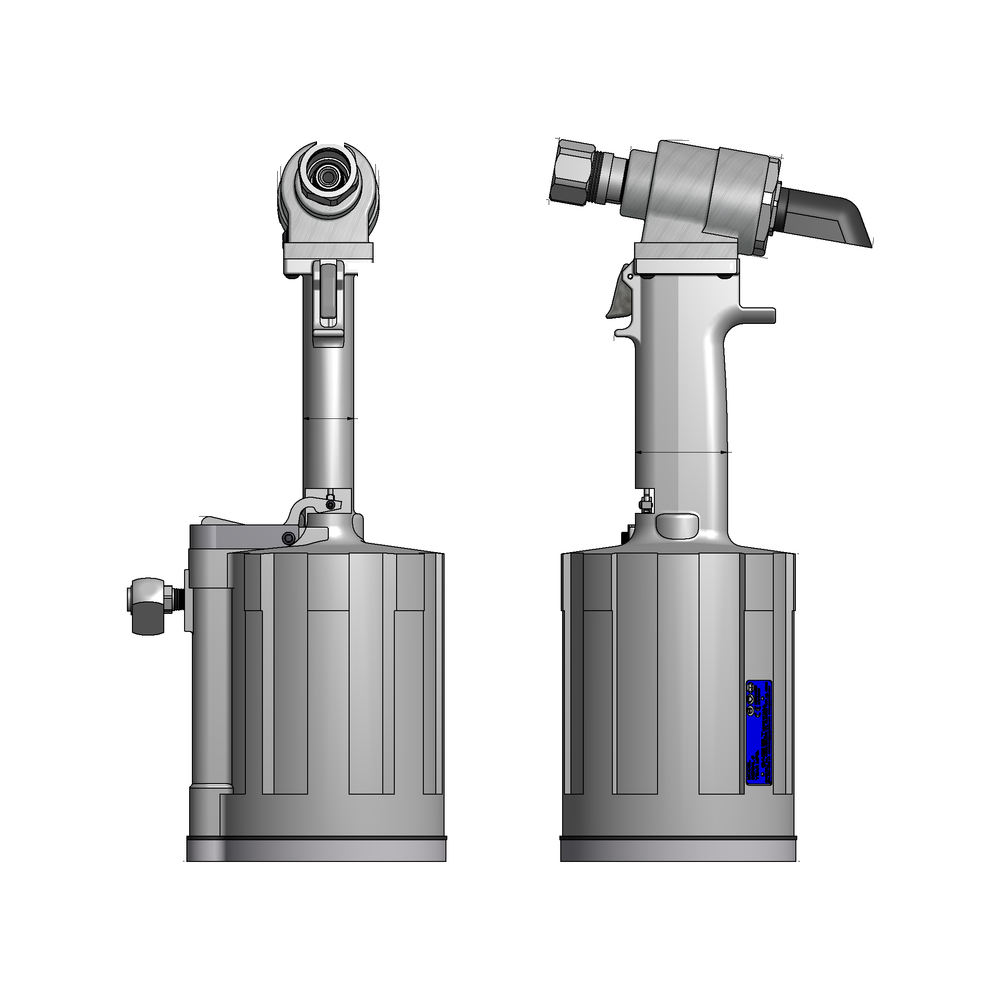 מבט נוסף על כלי סמרור פנאומטי-הידראולי Gage Bilt GB756 - Additional view of the Gage Bilt GB756 pneudraulic rivet tool