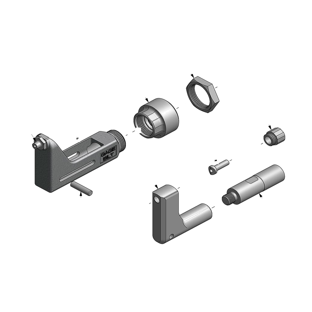 מבט מפורק מספר 2 על רכיבי ראש הסמרור Gage Bilt 5CES-751A-43OS - Exploded component view 2 of Gage Bilt 5CES-751A-43OS nose assembly