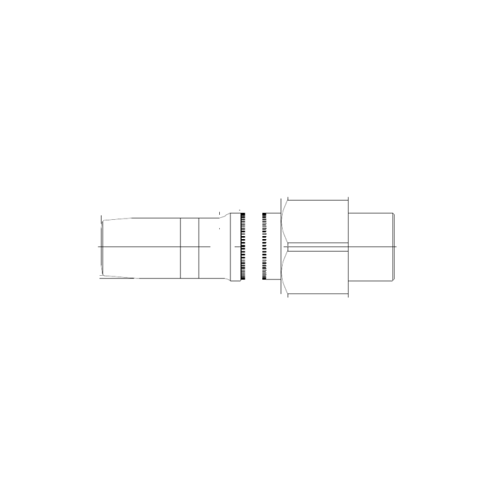 תצוגת מוצר נקייה של ראש סמרור Gage Bilt LGP07-731-20CN על רקע לבן - Clean product view of Gage Bilt LGP07-731-20CN nose assembly on a white background