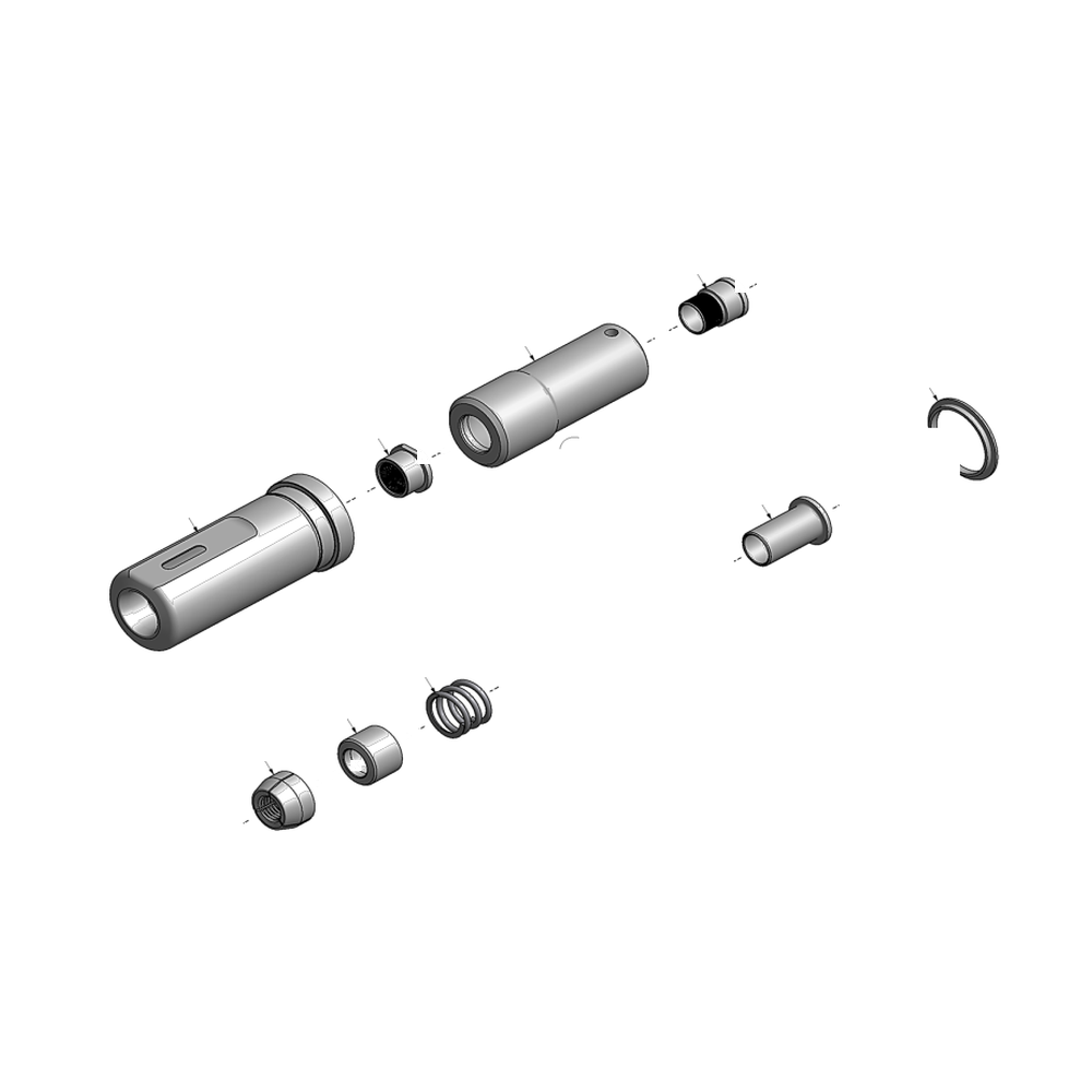 מבט מפורק מספר 3 על רכיבי ראש הסמרור Gage Bilt 24-585-46 - Exploded component view 3 of Gage Bilt 24-585-46 nose assembly