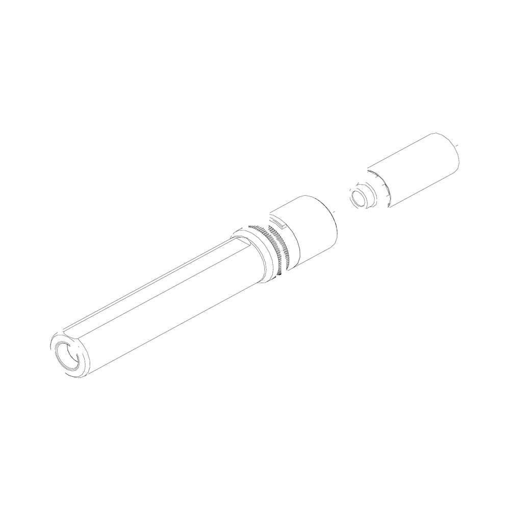 תצוגת מוצר נקייה של ראש סמרור Gage Bilt NAS-745B-48 על רקע לבן - Clean product view of Gage Bilt NAS-745B-48 nose assembly on a white background