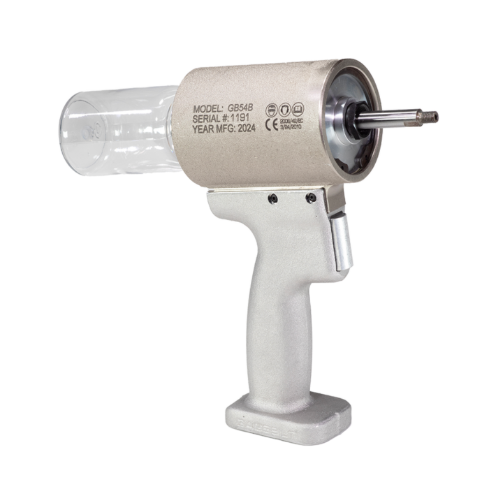 כלי סמרור פנאומטי Gage Bilt GB54B בתצוגת מוצר על רקע לבן - Gage Bilt GB54B pneumatic riveting tool shown on a white background
