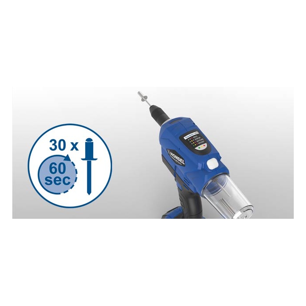 יישום סמרור באמצעות כלי הסמרור הנטען Honsel Rivdom eBZ 1 - Riveting application with the Honsel Rivdom eBZ 1 cordless riveting tool