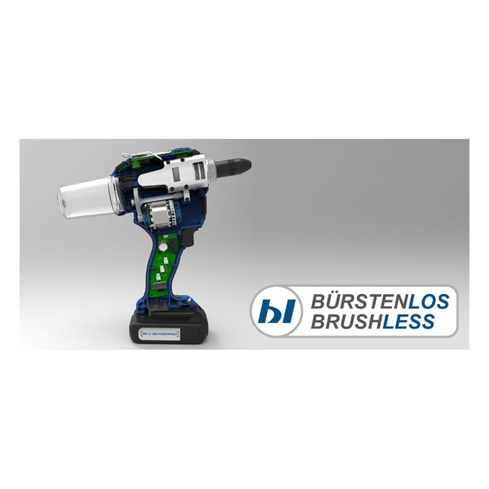 מנוע ללא פחמים של כלי הסמרור הנטען Honsel Rivdom eBZ 1 - Brushless motor of the Honsel Rivdom eBZ 1 cordless riveting tool