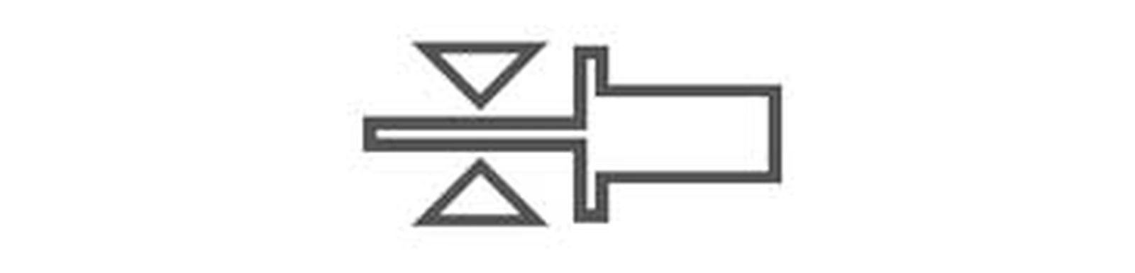 תרשים קוטר הגבעול S לבחירת פיית אחיזה מתאימה - Stud-diameter S diagram for selecting a compatible retention nosepiece