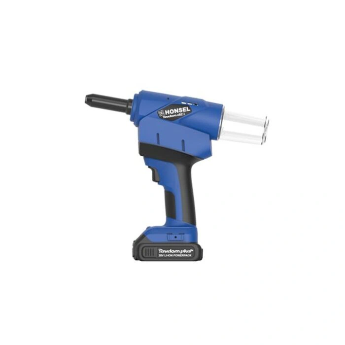 כלי הסמרור הנטען Honsel Rivdom eBZ 2 על רקע לבן - Honsel Rivdom eBZ 2 cordless riveting tool on a white background