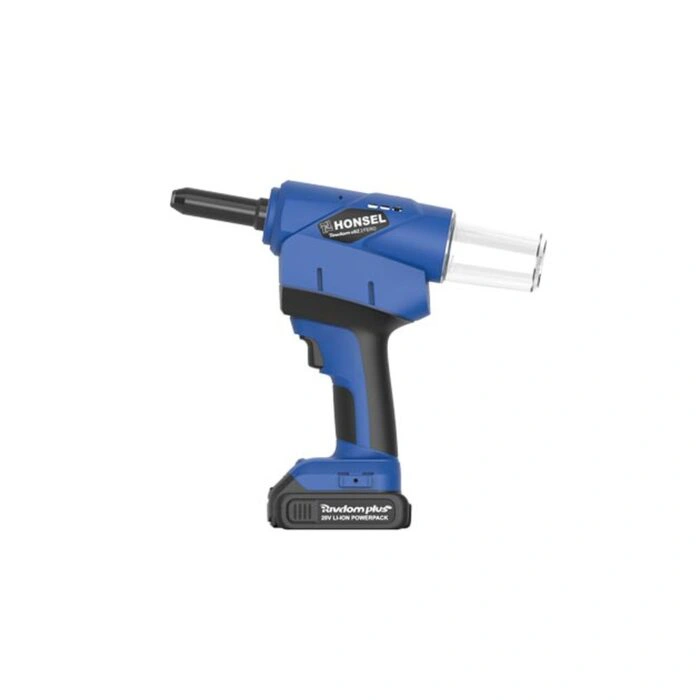 כלי הסמרור הנטען Honsel Rivdom eBZ 2 FERO על רקע לבן - Honsel Rivdom eBZ 2 FERO cordless riveting tool on a white background