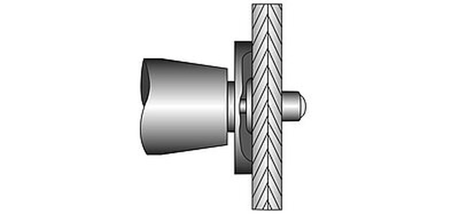 פייה מפרקית לסמרור לוחות חזית - Articulated nosepiece for riveting facade panels