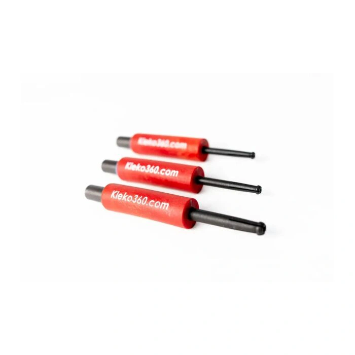 קבוצת מחברים זמניים חד-צדדיים Kwikbolt Kleko360 על רקע לבן - Kwikbolt Kleko360 single-sided temporary fasteners on a white background