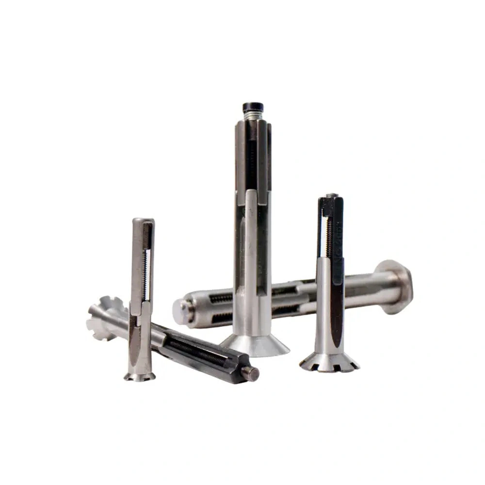 מגוון תצורות ומידות של מחברי Kwikbolt Lightning - Range of Kwikbolt Lightning fastener configurations and sizes