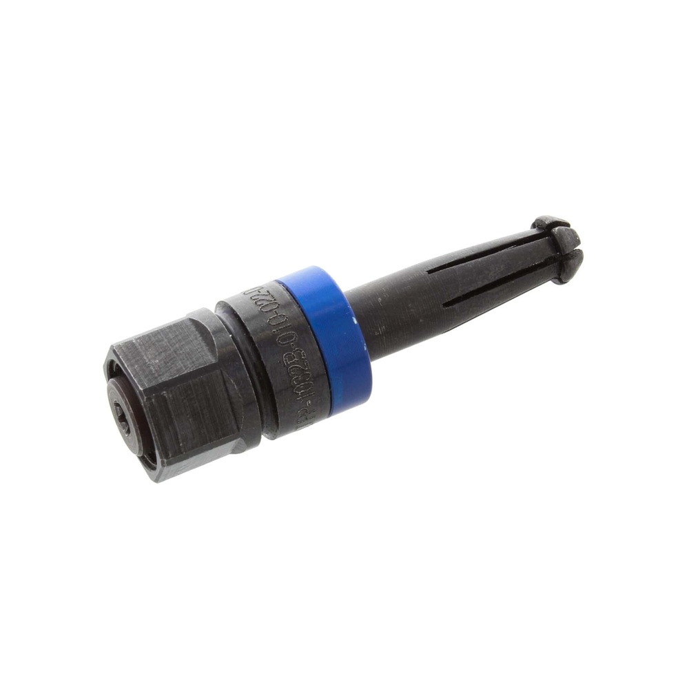 מחבר Kwikbolt Thunder שחור עם טבעת זיהוי כחולה - Black Kwikbolt Thunder fastener with a blue identification ring