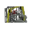 תצוגת הרכבה של מסור חוט עם זרועות - Assembly view of wire saw with articulated arms