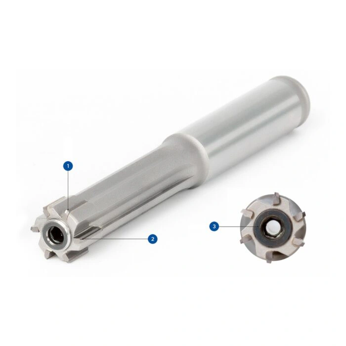 קבוצת מקדדי גמר Mapal FixReam 700 בגרסאות כלי שונות על רקע לבן - Group of MAPAL FixReam 700 reamers in multiple tool configurations on a white background