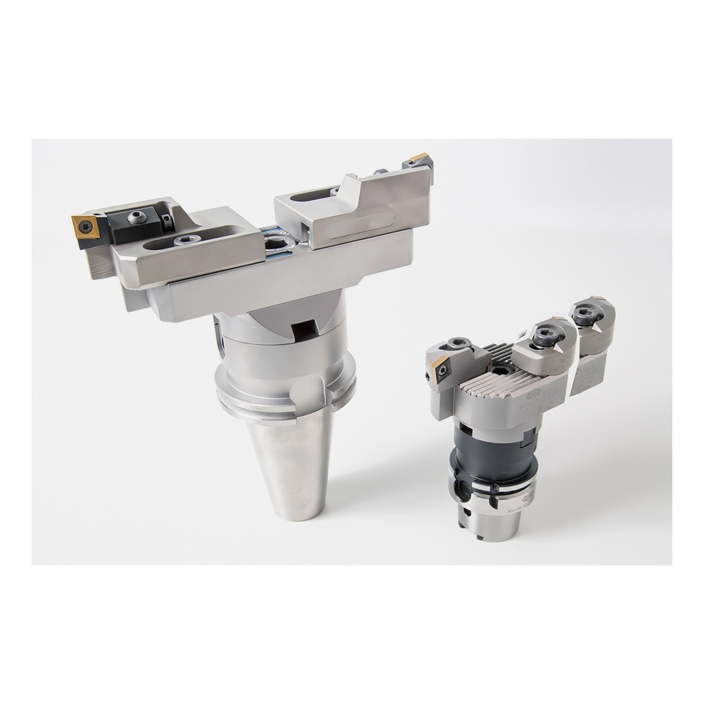 שני כלים לעיבוד קדחים של ModulBore, עומדים - Two ModulBore boring tools, standing