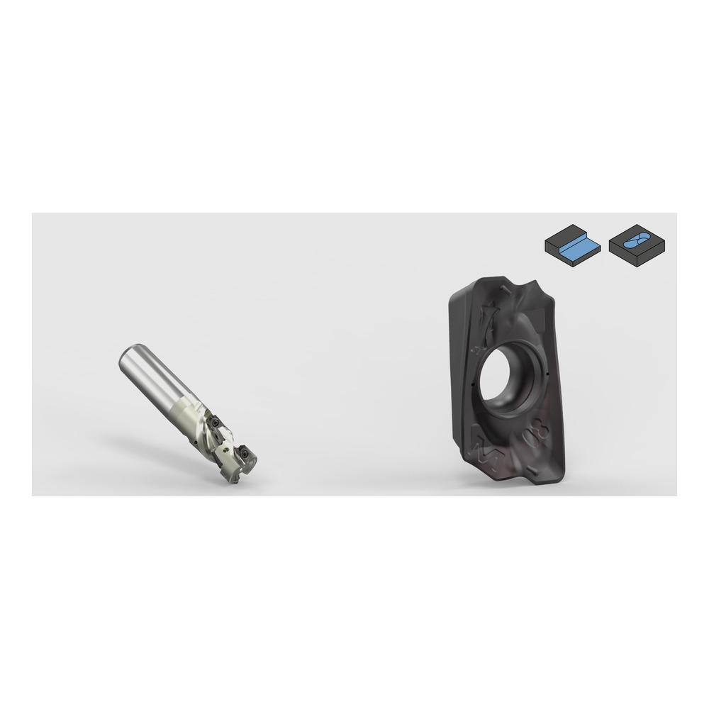 כרסום חזית מתלבש Mapal NeoMill-2-Shell ולוחית מתחלפת - MAPAL NeoMill-2-Shell cutter with matching insert
