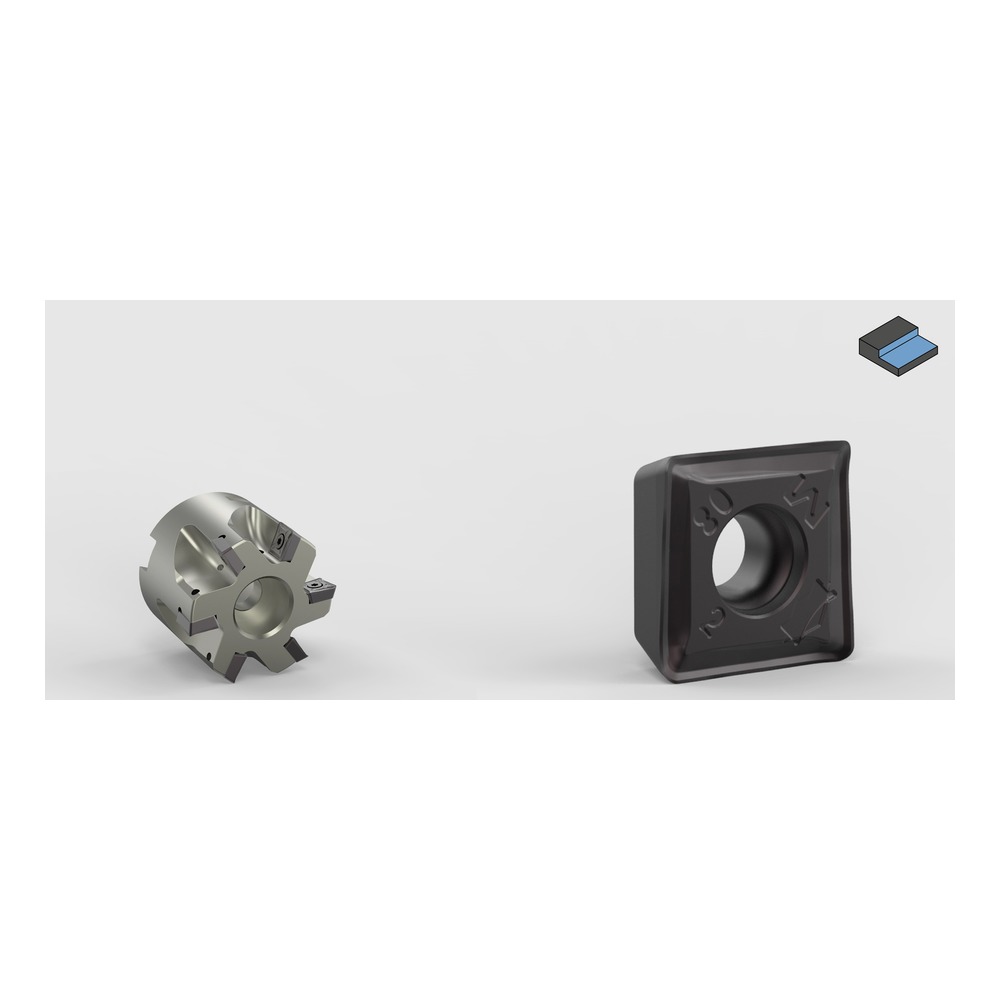 כרסום כתף Mapal NeoMill-4S-Corner ולוחית מתחלפת - MAPAL NeoMill-4S-Corner cutter with matching insert