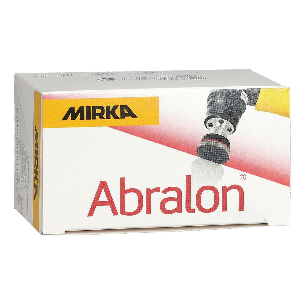 A white packaging box with the text Mirka Abralon and a small picture