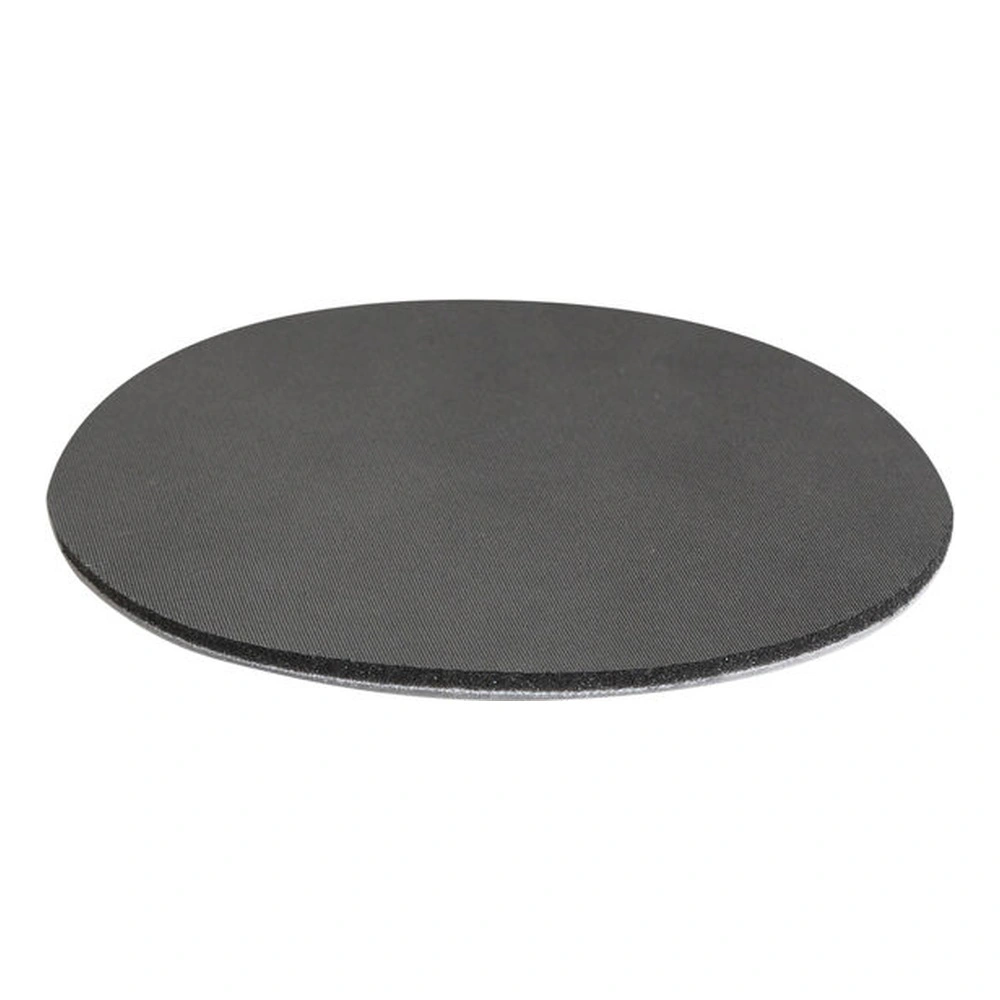 Flat dark gray round disc on a white background, shown in an angled view