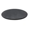 A round black sanding disc shown at a low angle on a white background