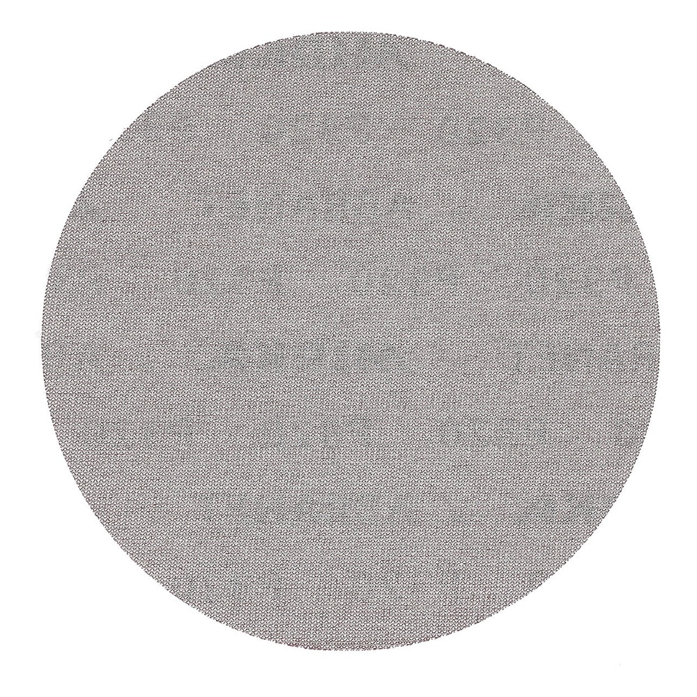 Single round sanding disc on a white background, front view