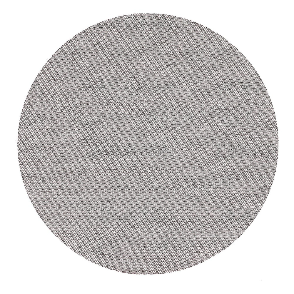 Single round sanding disc on a white background, front view