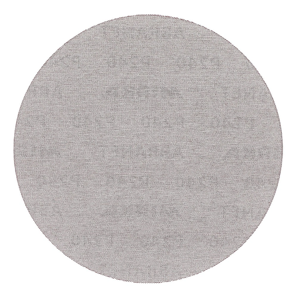 Single round mesh sanding disc in gray-pink on a white background