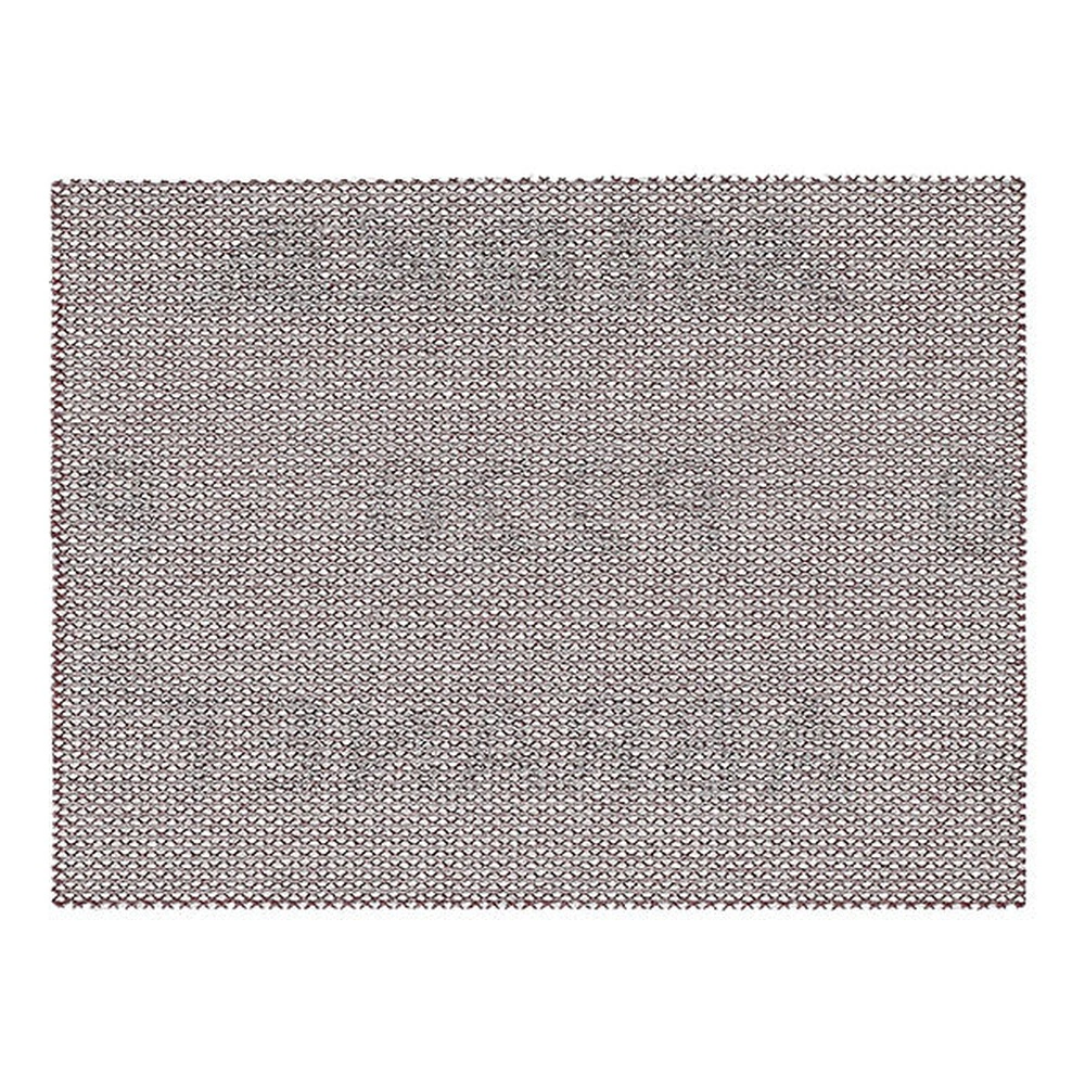 A square mesh sanding sheet in a reddish-brown tone on a white background