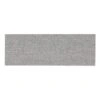 Flat rectangular mesh sanding strip in gray-brown, shown on a white