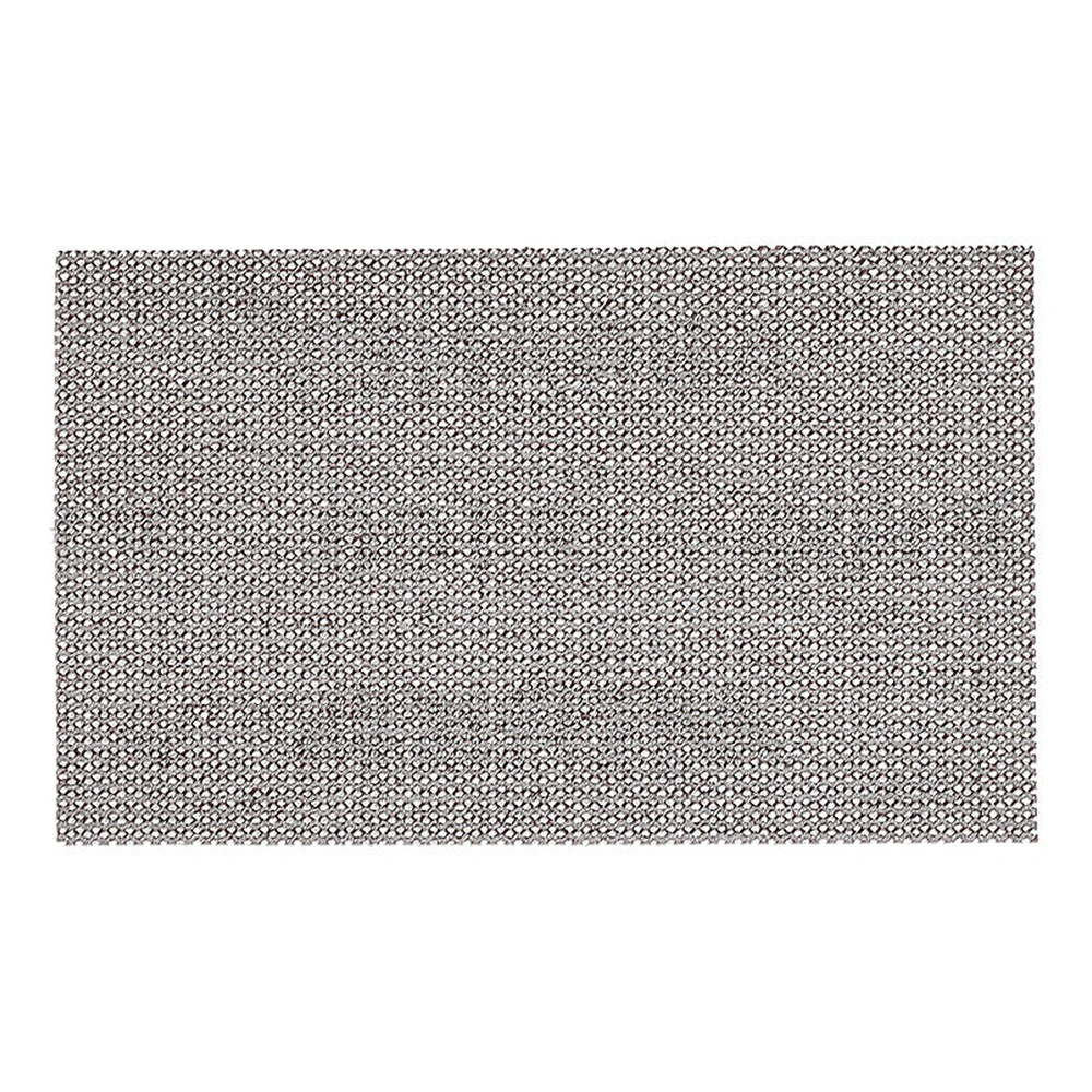A rectangular gray sanding mesh sheet shown front-on