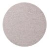 A round pink-brown mesh sanding disc on a white background