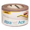 A roll of mesh sanding material packaged in a cardboard sleeve, with MIRKA