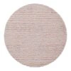 A round pink-brown mesh sanding disc on a white background