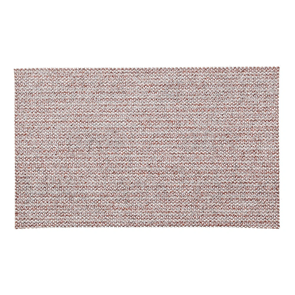 A rectangular abrasive mesh strip in brown-gray color, shown on a white