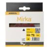 אריזת קרטון לבנה ושחורה של Mirka עם חלון קדמי, ובתוכה נראה חלקית משולש שיוף