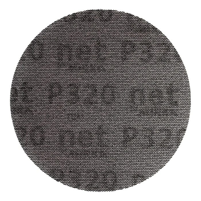 דיסקת רשת ליטוש עגולה ושחורה, מוצגת שטוחה על רקע לבן