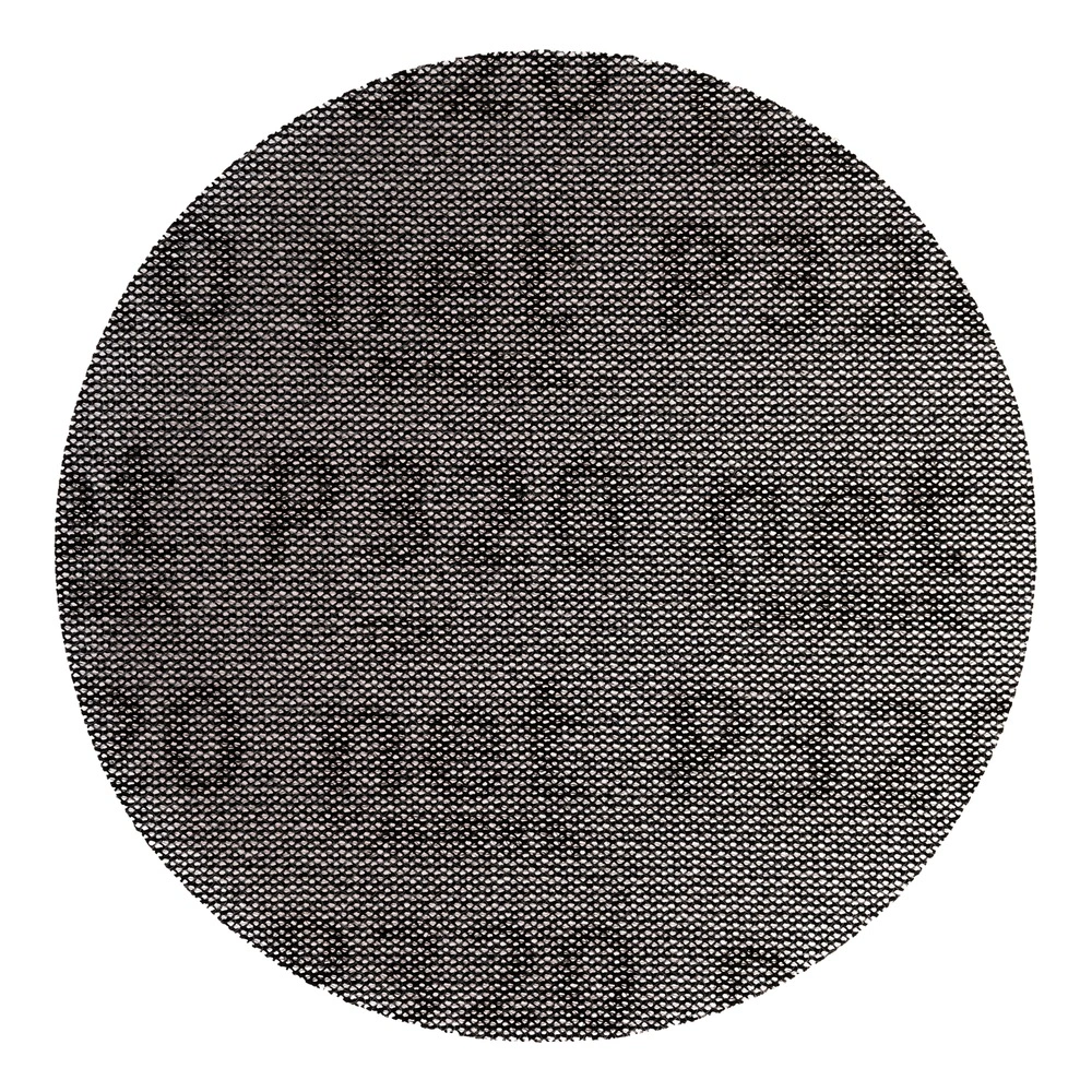 דיסקת רשת ליטוש עגולה ושחורה, מוצגת שטוחה על רקע לבן