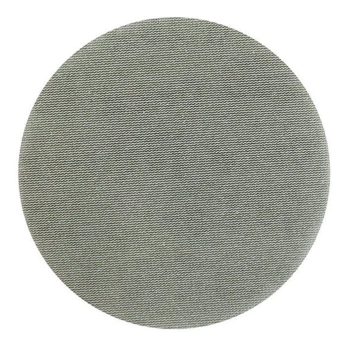 דיסקת ליטוש עגולה בגוון אפור-ירקרק עם מרקם רשת צפוף על רקע לבן