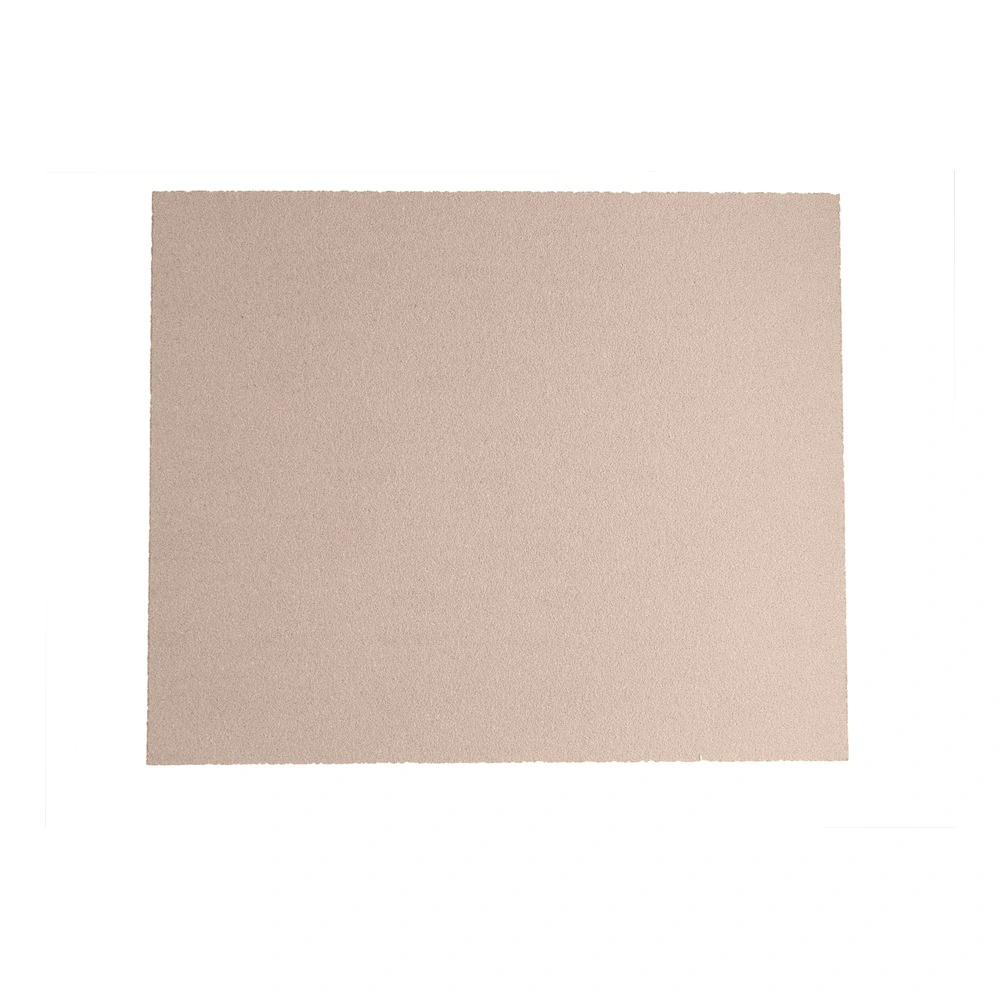 Rectangular beige sanding sheet on a white background