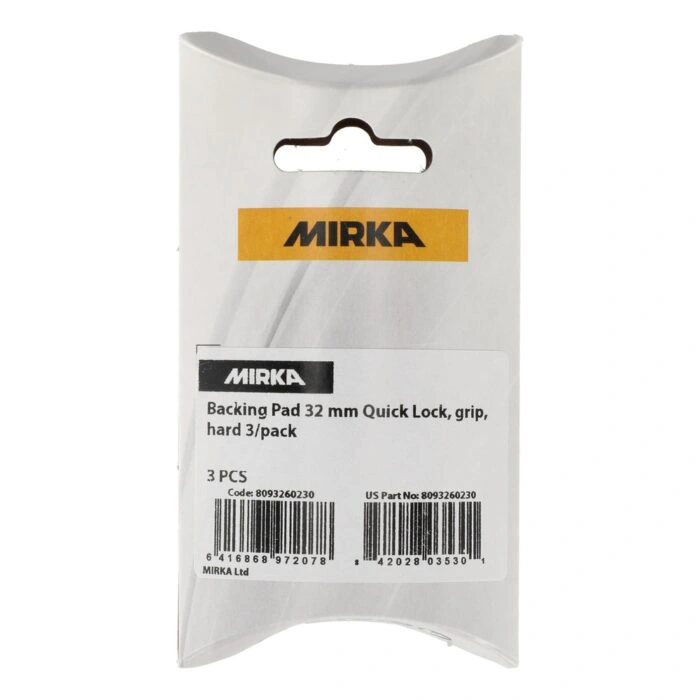 אריזת בליסטר לבנה של MIRKA עם חלון תלייה ותווית מודפסת, ללא המוצר עצמו גלוי