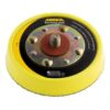 Yellow and black round backing pad with a metal center connector