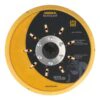 Yellow round backing pad with multiple slotted holes and a metal center