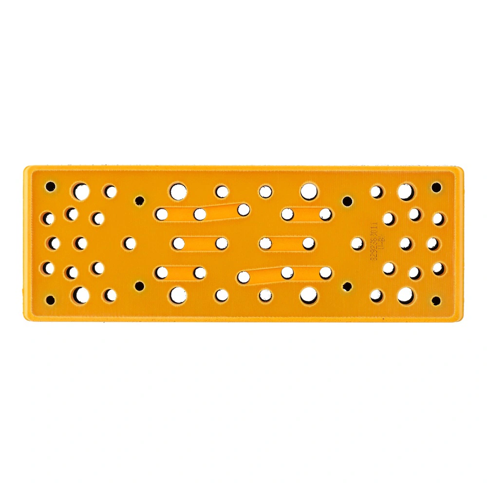 Rectangular yellow pad with many suction holes, shown front-on against