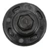 Round black backing pad shown from below, with a central hole and several