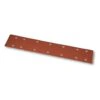 A long brown sanding strip with 14 holes, shown diagonally on a white