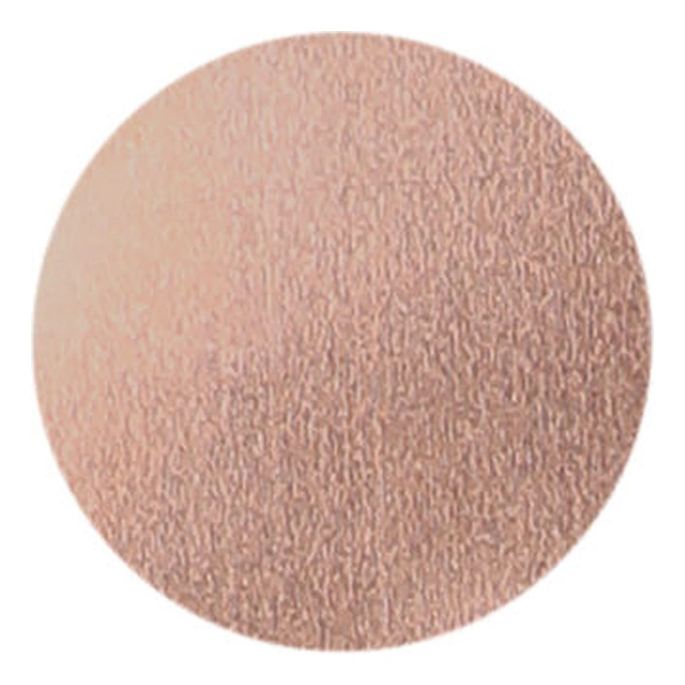 A round copper-colored or pink-beige disc on a white background