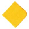 Folded yellow microfiber cloth on white background