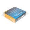 Pack of yellow microfiber cloths in plastic wrap, shown at an angled view