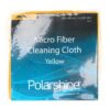 Pack of yellow microfiber cloths, front view of the sealed package