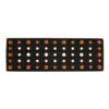 Narrow rectangular sanding pad with a perforated black face and yellow side